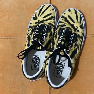 Black/Yellow Tie Dye Vans